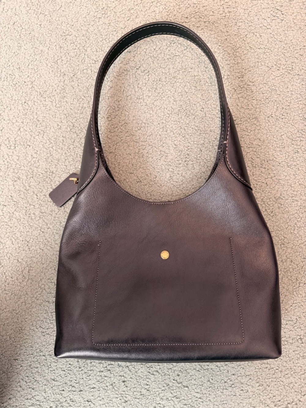 Coach Brooklyn 28 Black Leather Shoulder Bag - Picture 2 of 4